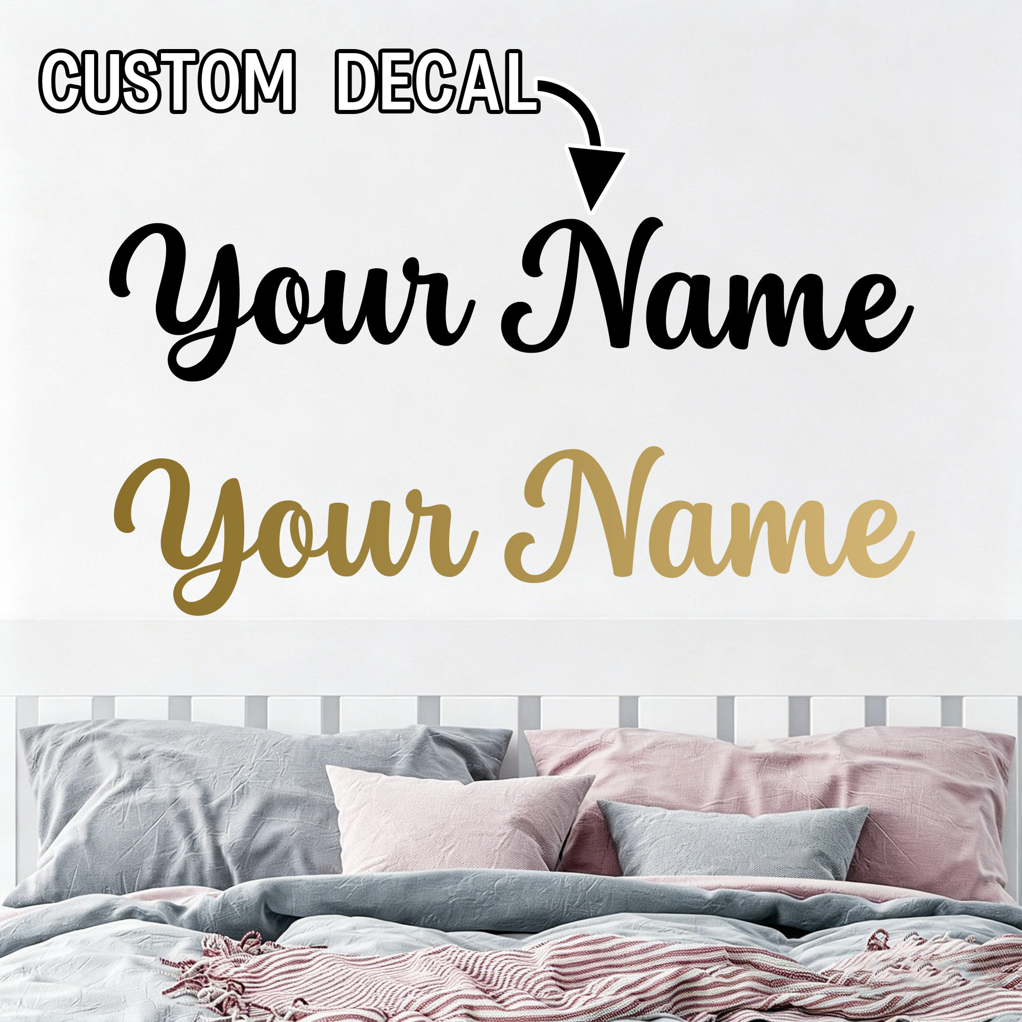 Home Decor Sticker - 3PCS Custom Wall Stickers Personalized Handwritten