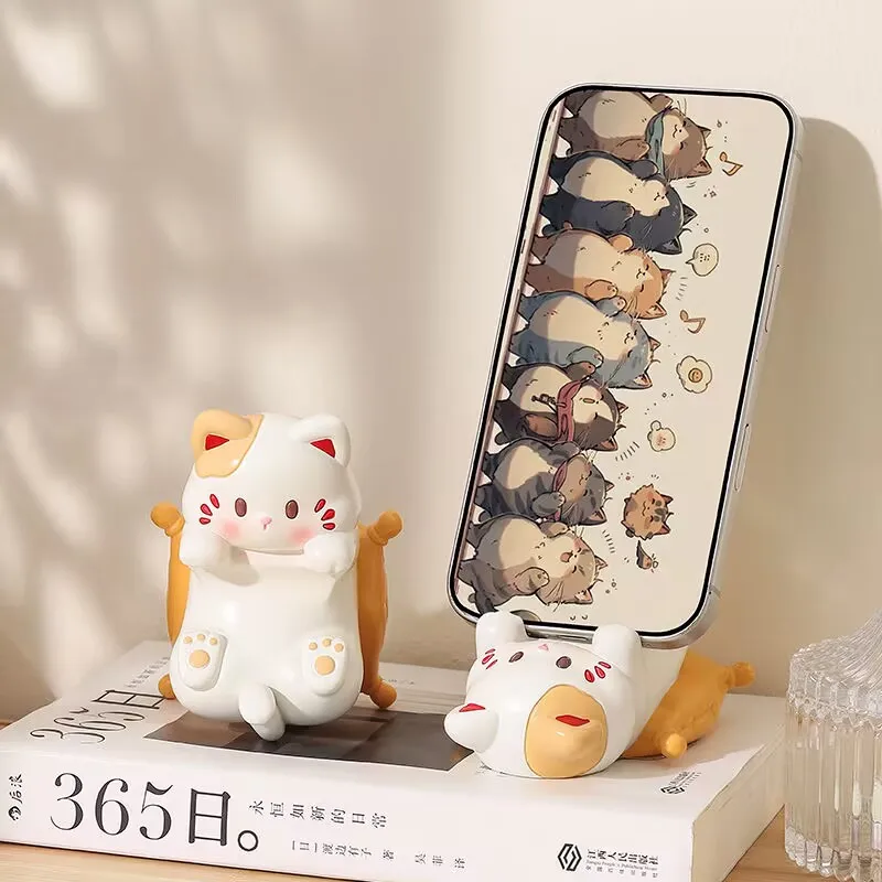 Home Decor Glass - Cute Cartoon Cat Desktop Ornaments, Phone
