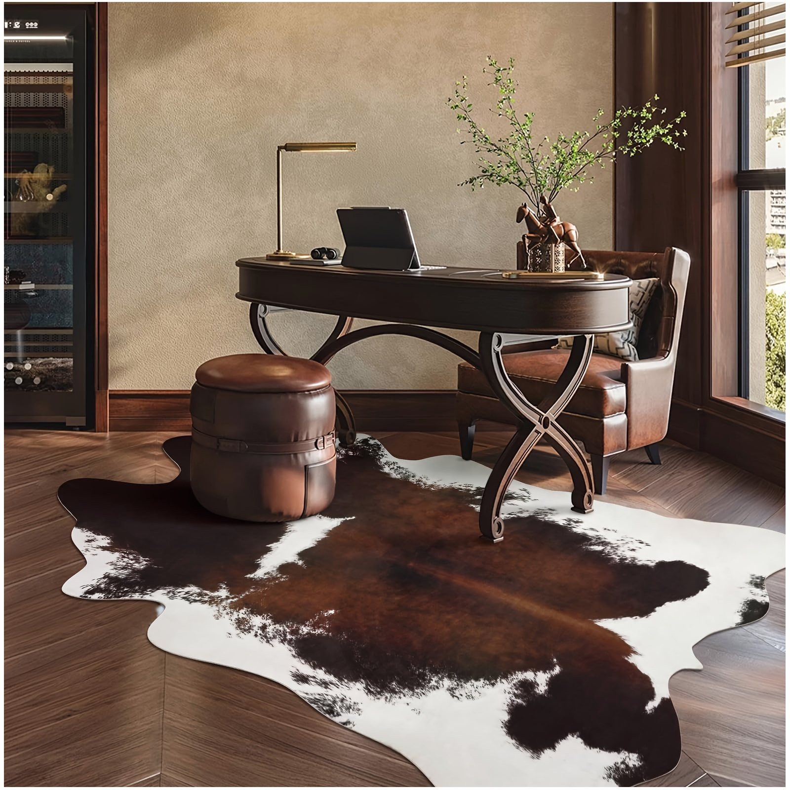 Cowhide Rug Faux - Faux Cowhide Rug – 6.2 x