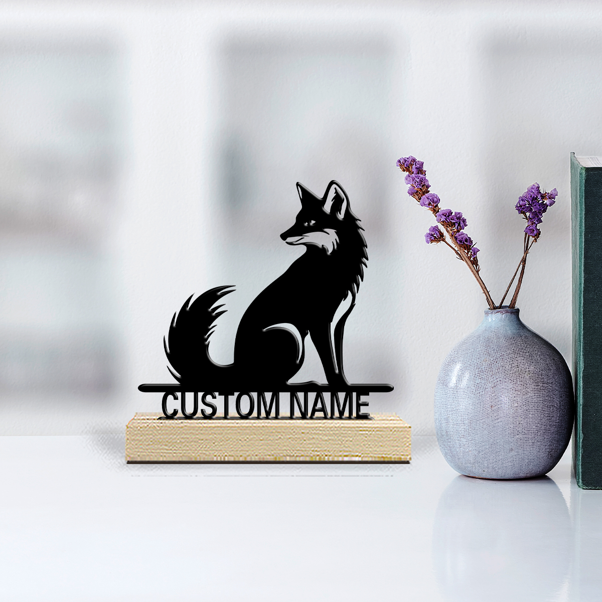 Home Decor Kitchen - 1pc Fashion Personalized Custom Fox Metal