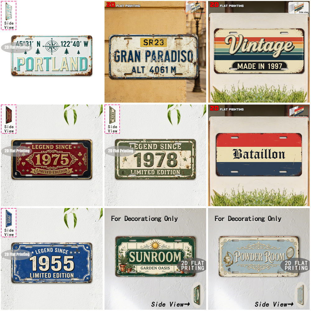 Home Decor Locations - Retro Letter Number Location Text License
