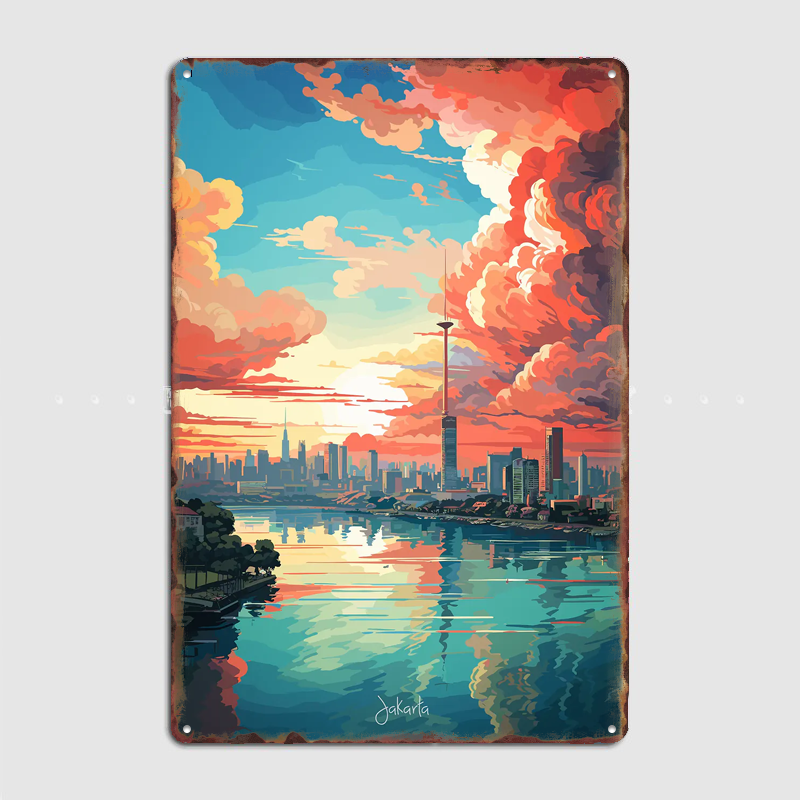 Home Decor Jakarta - JAKARTA Oil Painting Travel Scenic Spot