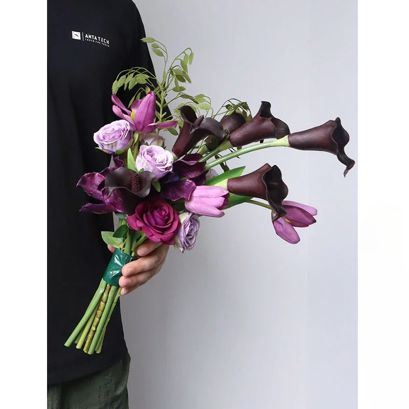 Home Decor Locations - Dark wind retro purple calla lily