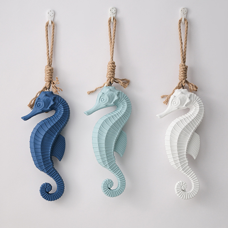 Boho Wind Chimes - Mediterranean Wood Hippocampus Japonicus Wall Hanging