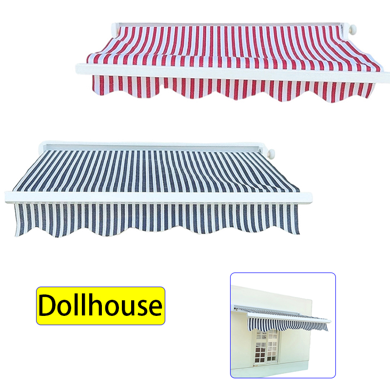 Home Decor Outdoor - 1/12 Dollhouse Simulation Awning Model Dollhouse