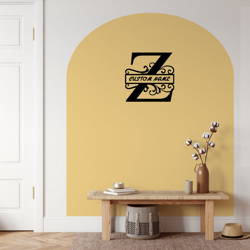 Home Decor Sticker - 1PC Colorful Letter Z Customizable Text