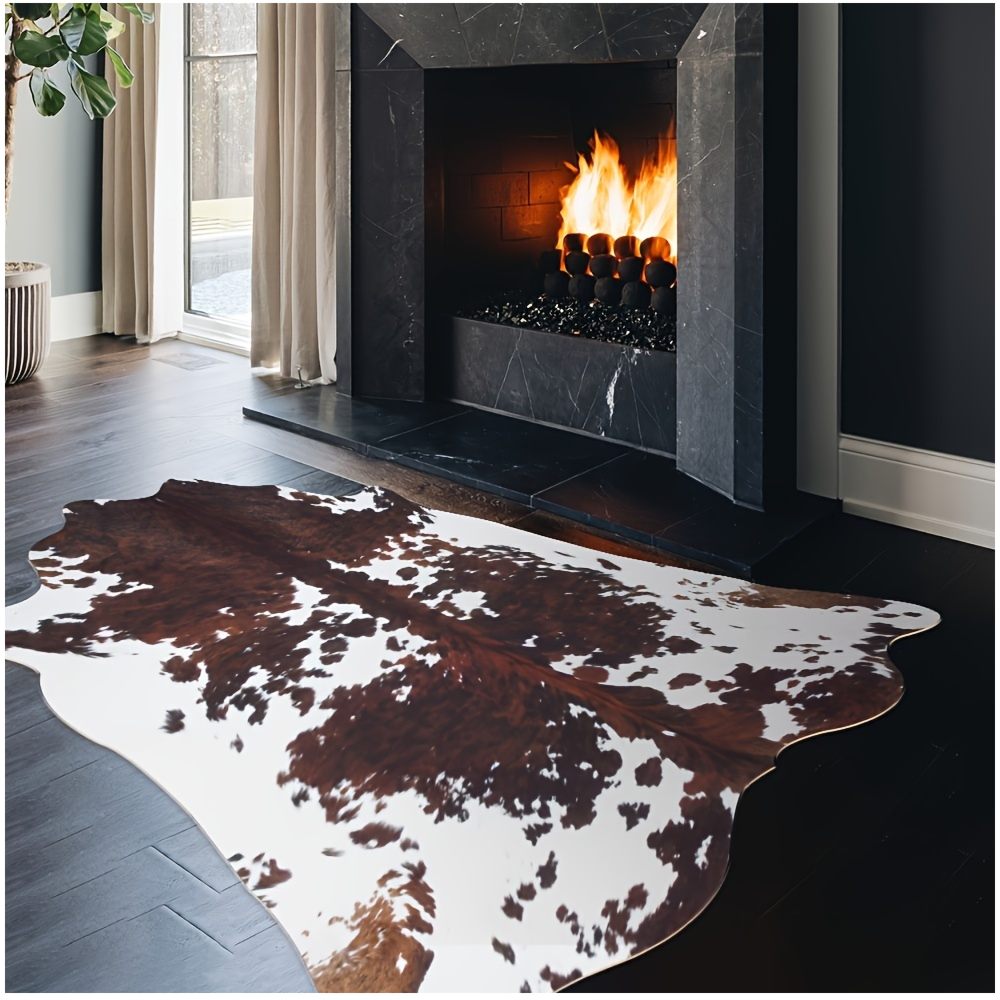 Cowhide Rug Faux - Western-Inspired Faux Cowhide Rug – Soft