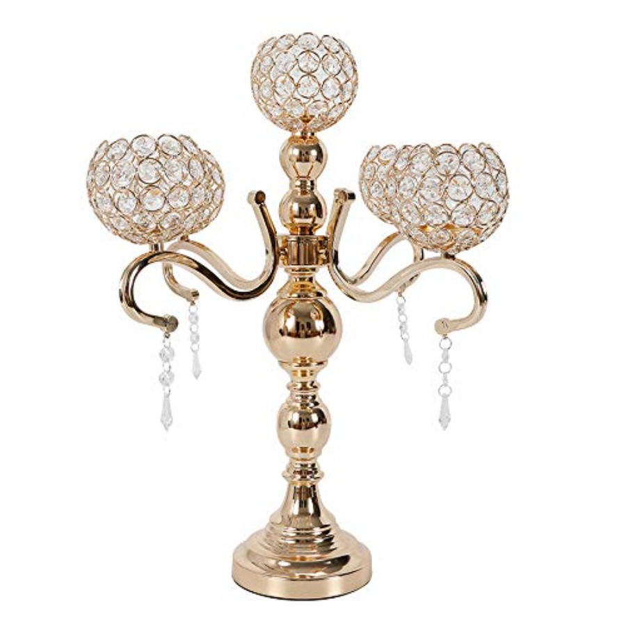 Home Decor Gold - 5 Arms Candle Holder for Wedding