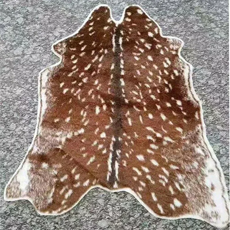 Cowhide Rug Faux - Faux Sika Deer Fur Rugs Imitation