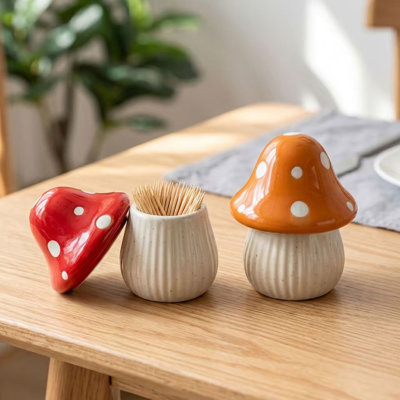 Cartoon Mushroom Ceramic Stora - Home Decor Kitchen 리뷰 및 가격