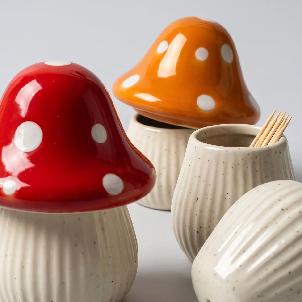 Cartoon Mushroom Ceramic Stora - Home Decor Kitchen 리뷰 및 가격