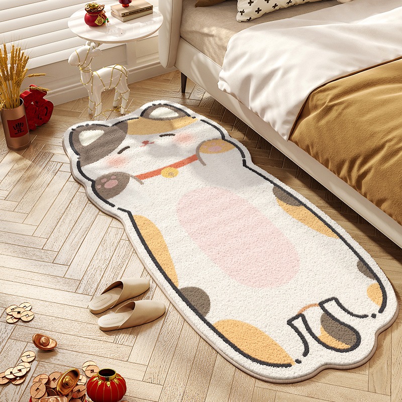 Cute Cat Carpet Bedroom Bedsid - Home Decor Online Free 리뷰 및 가격