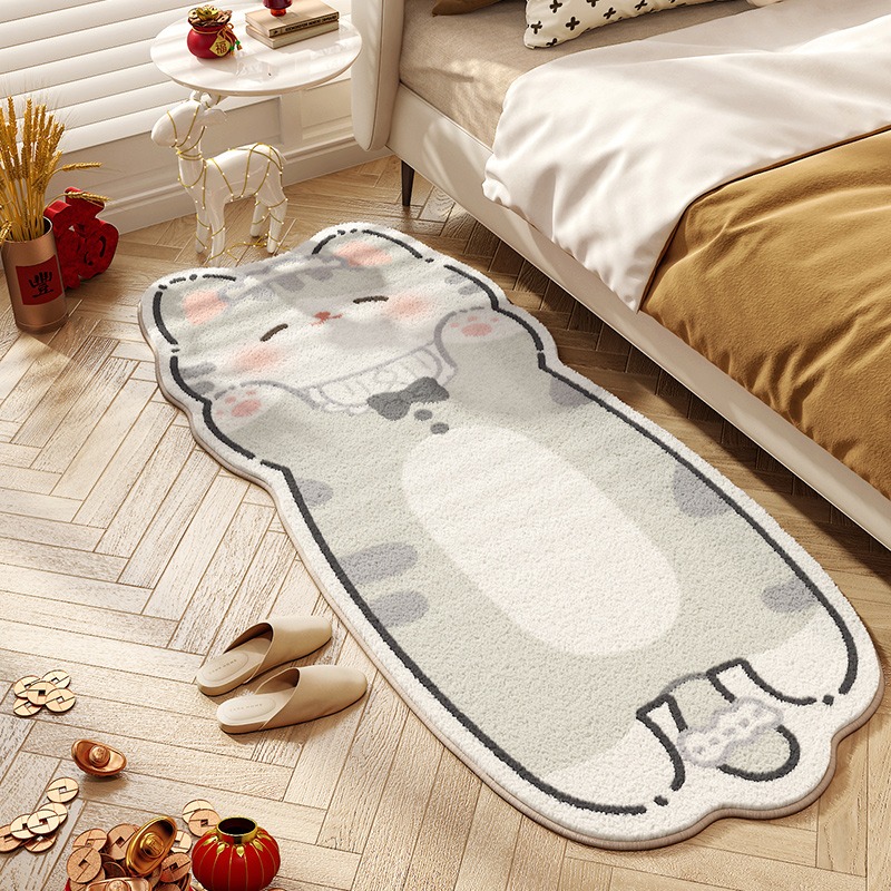 Cute Cat Carpet Bedroom Bedsid - Home Decor Online Free 리뷰 및 가격