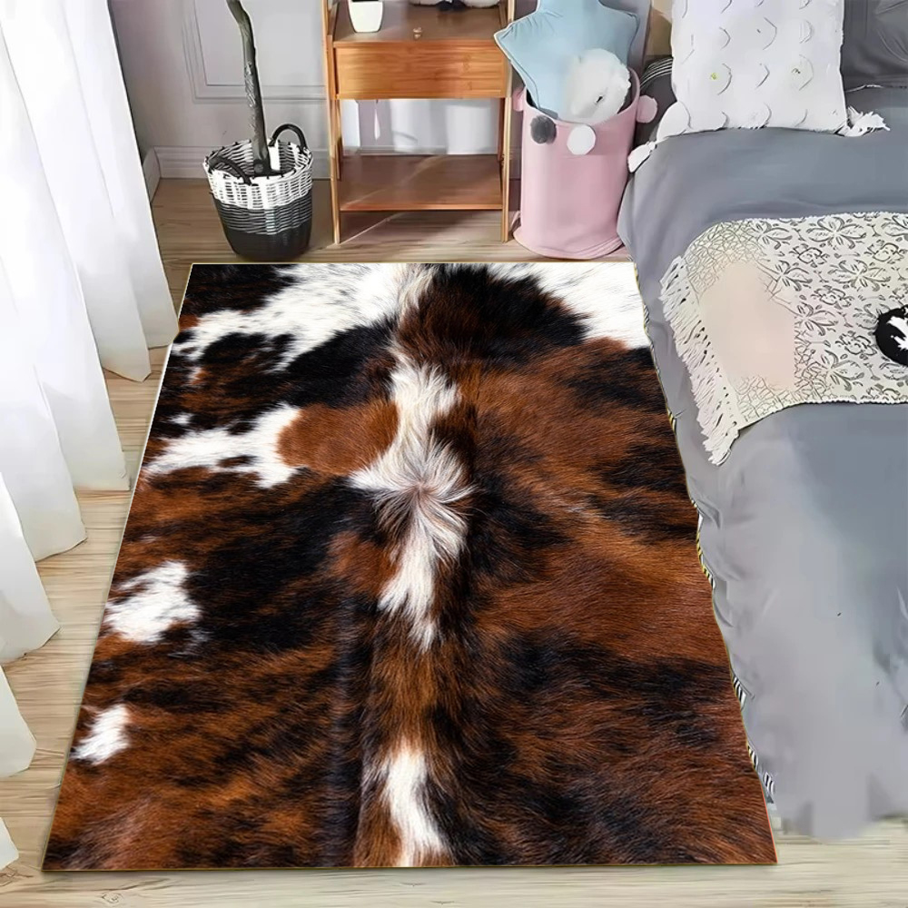 Faux Cowhide Pattern Area Rug  - Cowhide Rug Faux 리뷰 및 가격