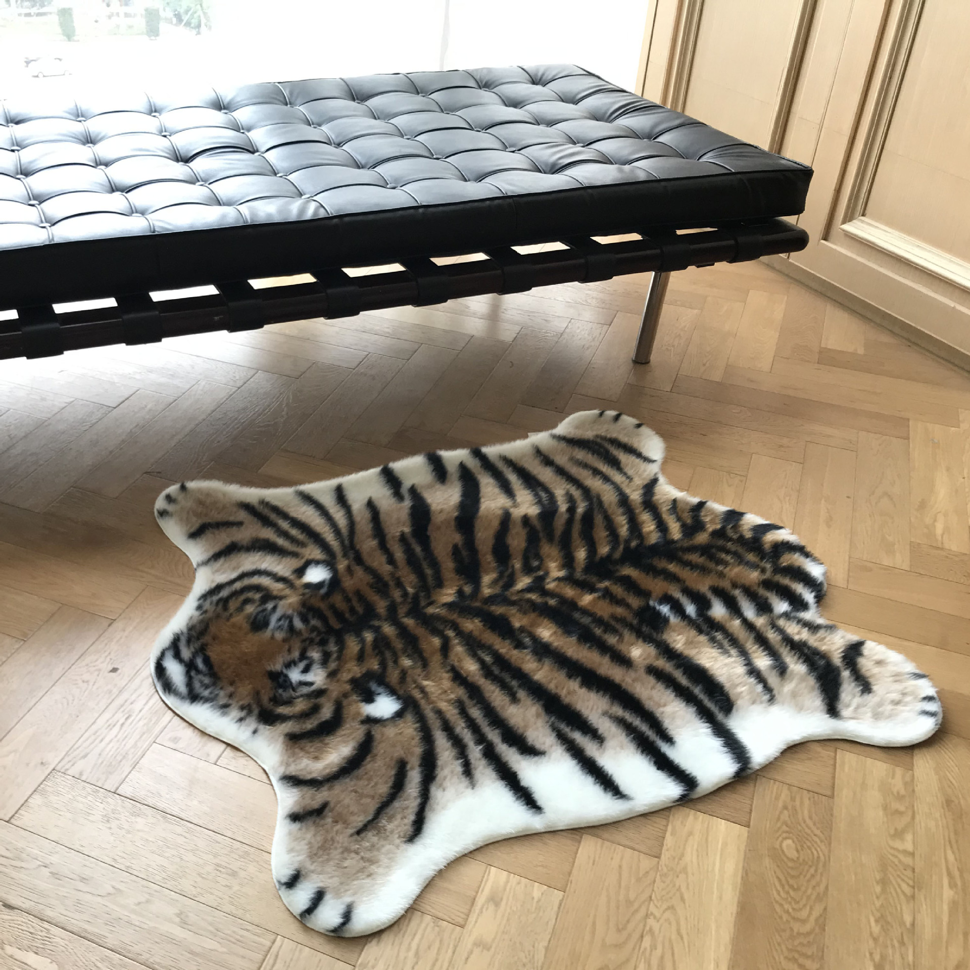New Tiger Printed Rug  Cowhide - Cowhide Rug Faux 리뷰 및 가격