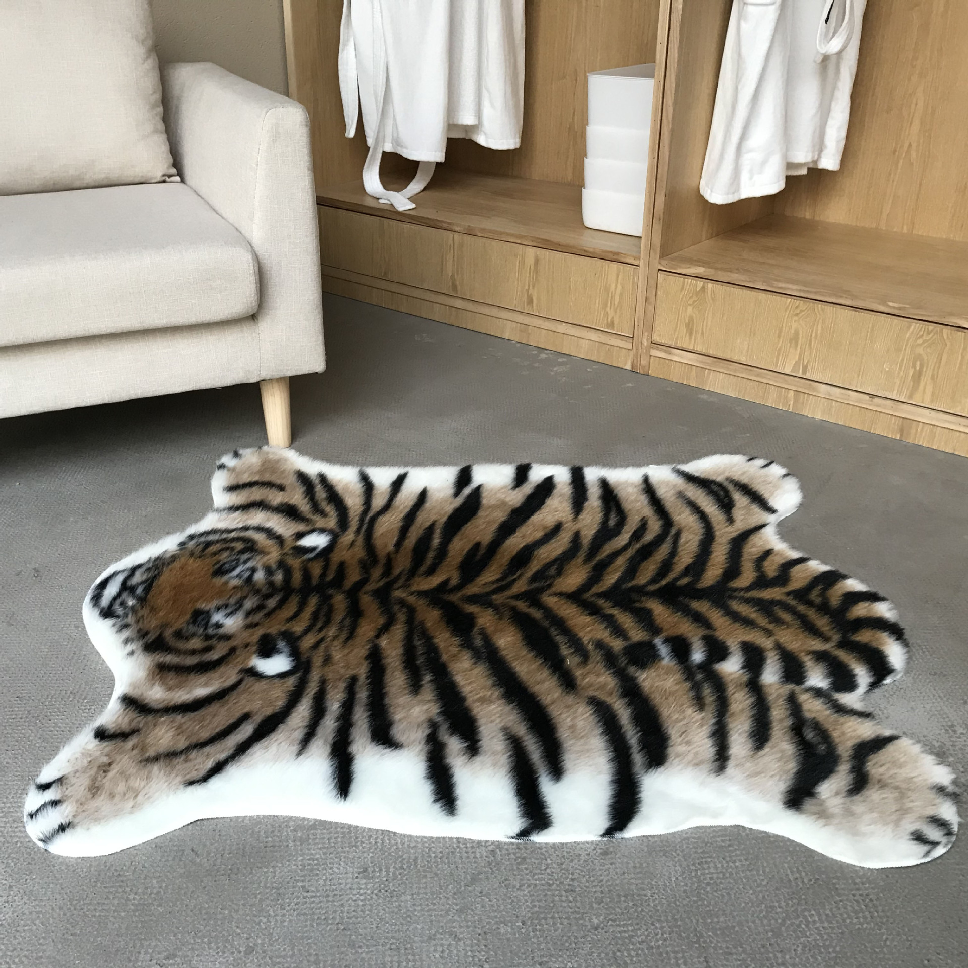 New Tiger Printed Rug  Cowhide - Cowhide Rug Faux 리뷰 및 가격