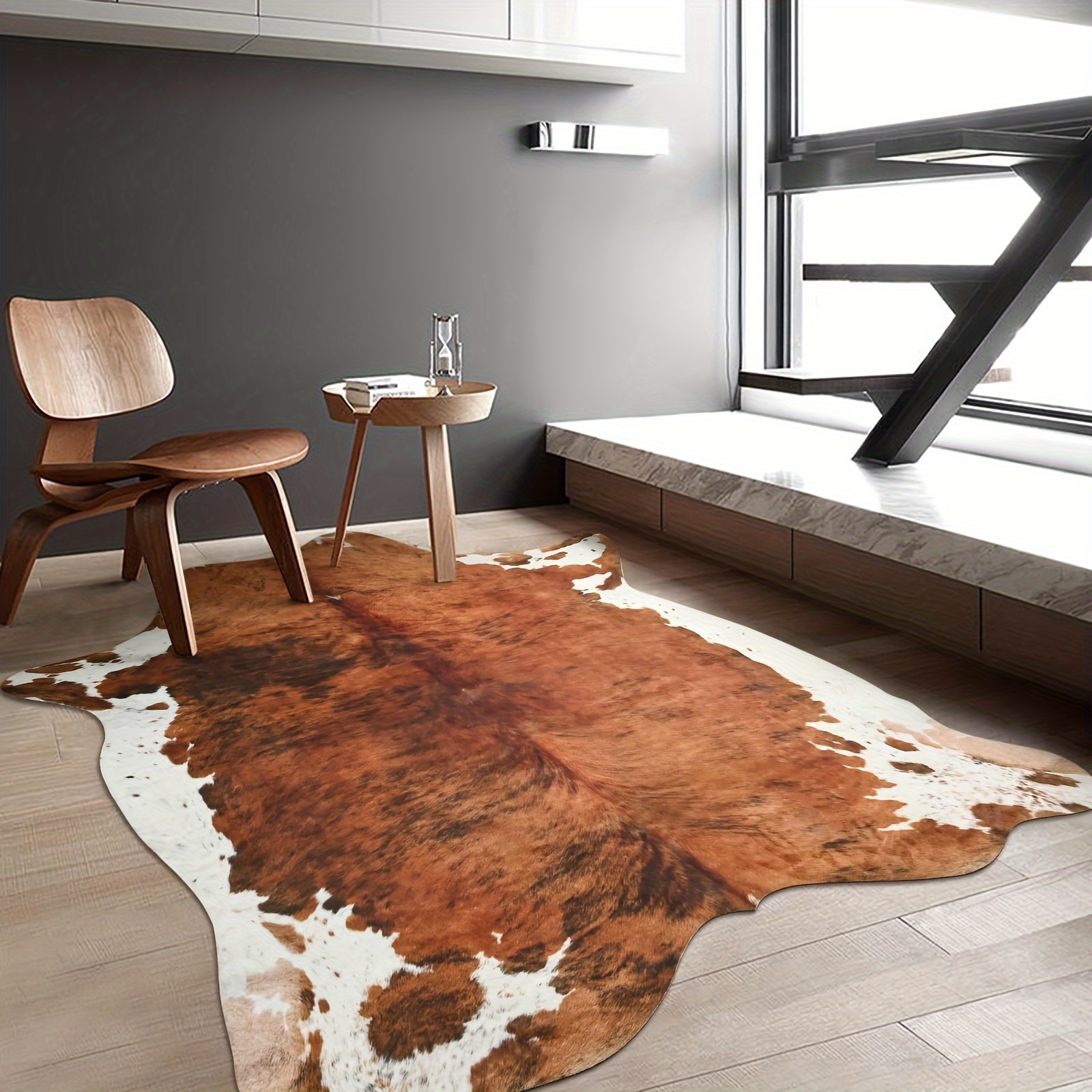 Faux Cowhide Rug – 6.2 x 5.2 f - Cowhide Rug Faux 리뷰 및 가격