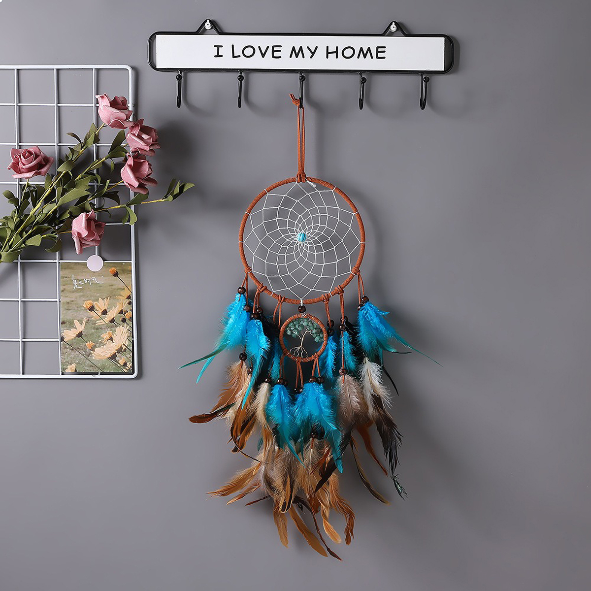 Handmade Feather Dream Catcher - Boho Wind Chimes 리뷰 및 가격