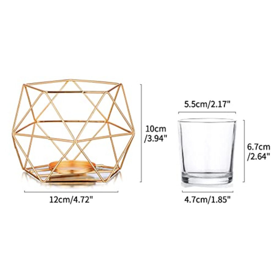 Geometric Tealight Candle Hold - Home Decor Gold 리뷰 및 가격