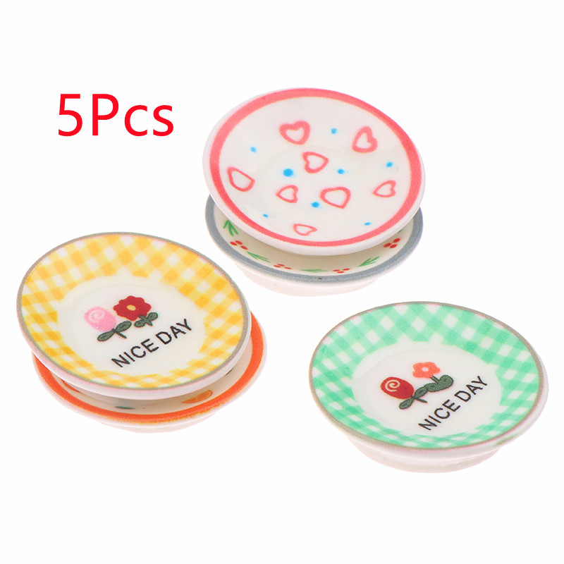 5Pcs 1/12 Dollhouse Mini Plate - Home Decor Kitchen 리뷰 및 가격