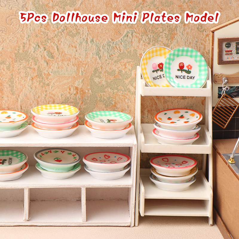 5Pcs 1/12 Dollhouse Mini Plate - Home Decor Kitchen 리뷰 및 가격