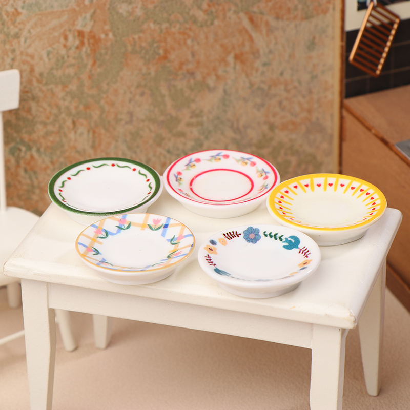 5Pcs 1/12 Dollhouse Mini Plate - Home Decor Kitchen 리뷰 및 가격