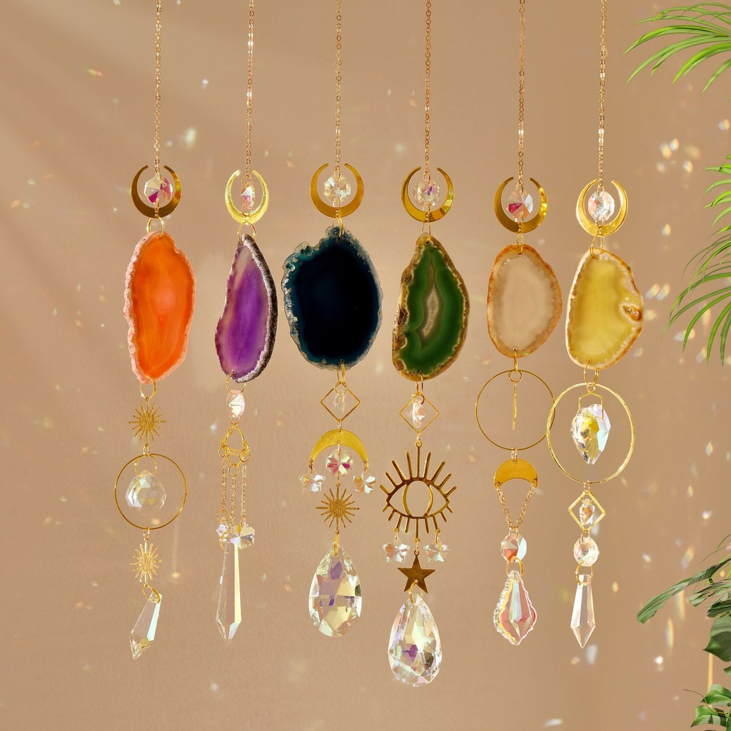 Agate Suncatcher Crystal Sun C - Boho Wind Chimes 리뷰 및 가격