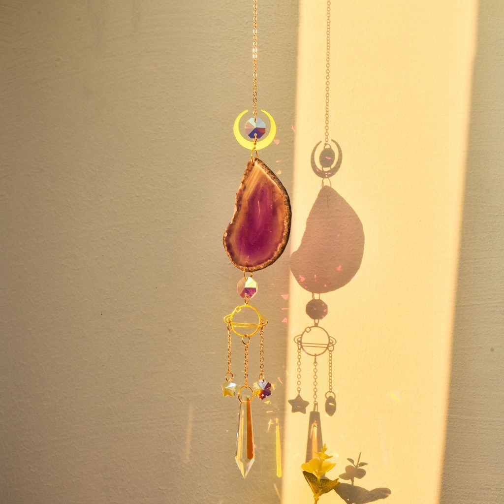 Agate Suncatcher Crystal Sun C - Boho Wind Chimes 리뷰 및 가격