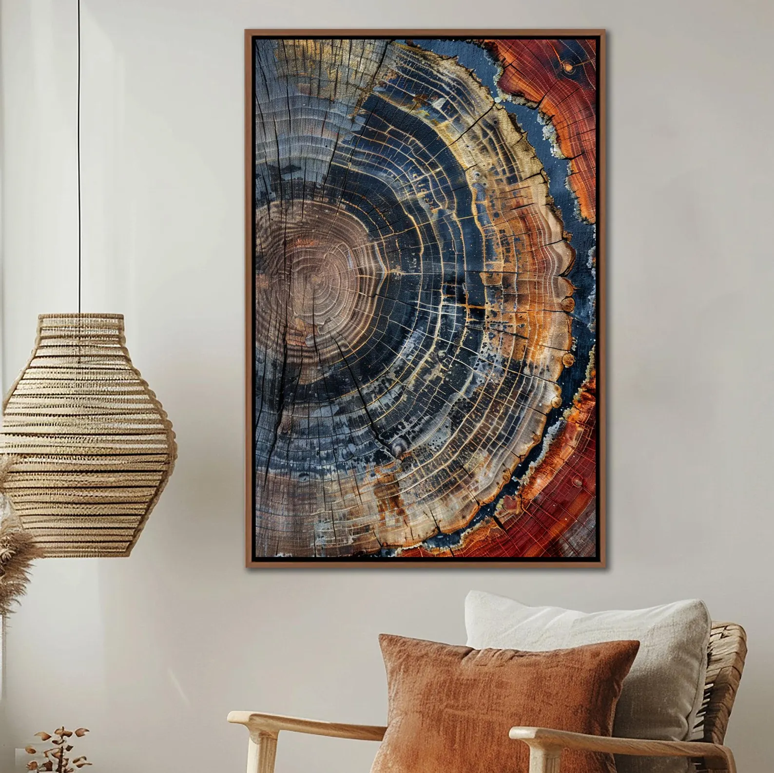 Tree Ring Framed Wall Art, Abs - Home Decor Minimal 리뷰 및 가격