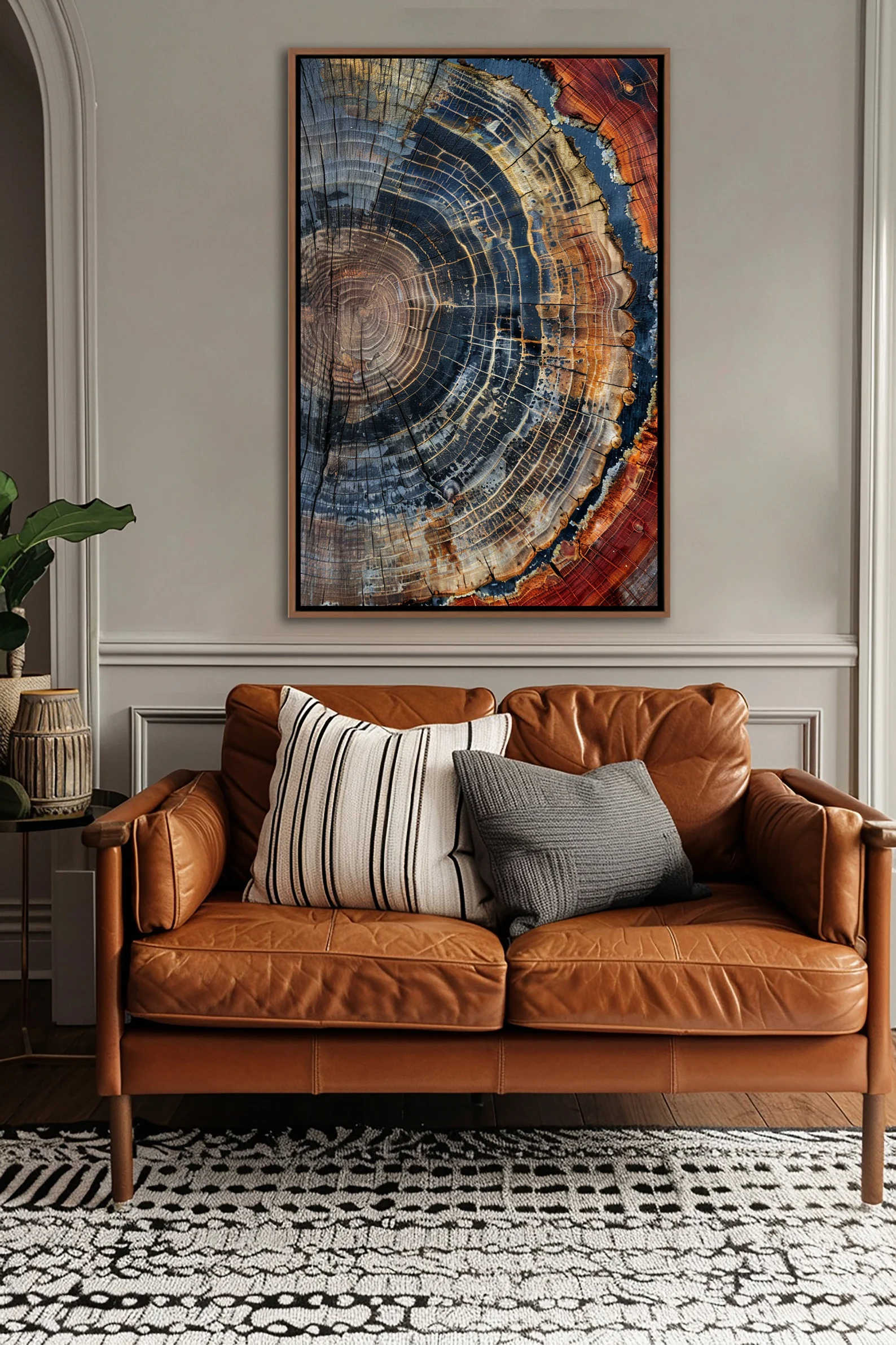 Tree Ring Framed Wall Art, Abs - Home Decor Minimal 리뷰 및 가격