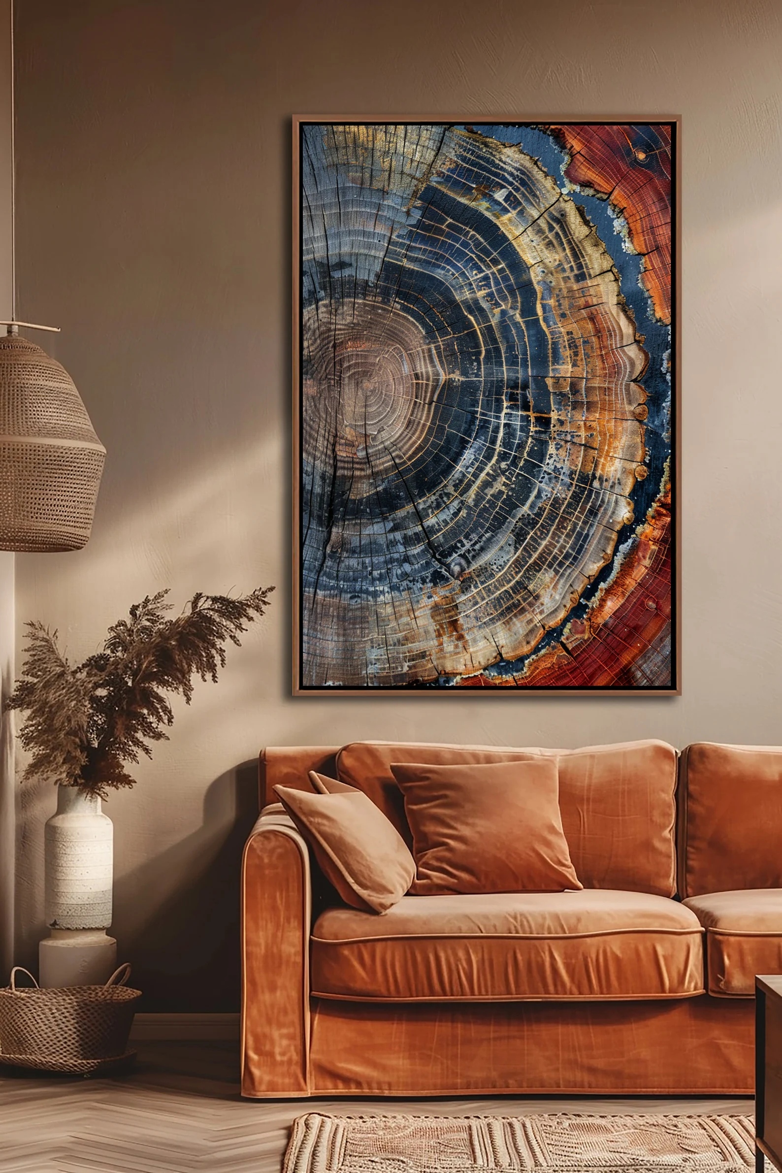 Tree Ring Framed Wall Art, Abs - Home Decor Minimal 리뷰 및 가격