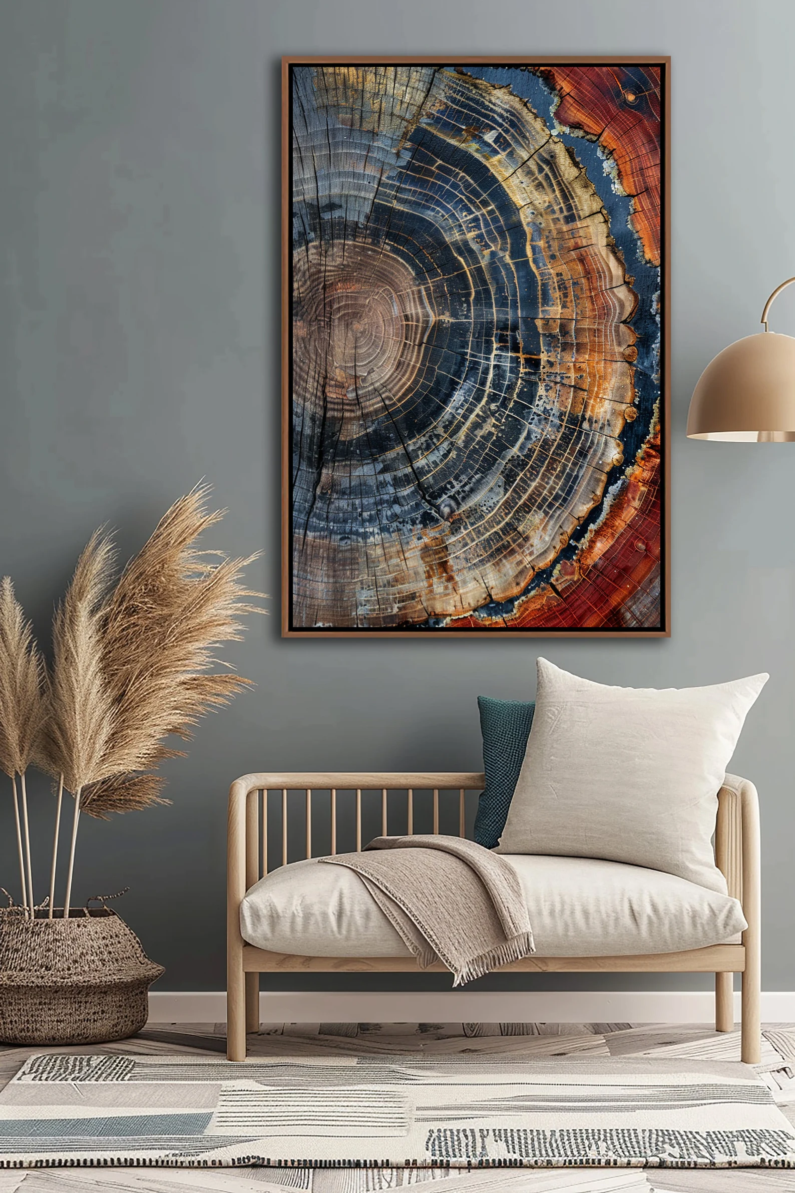 Tree Ring Framed Wall Art, Abs - Home Decor Minimal 리뷰 및 가격