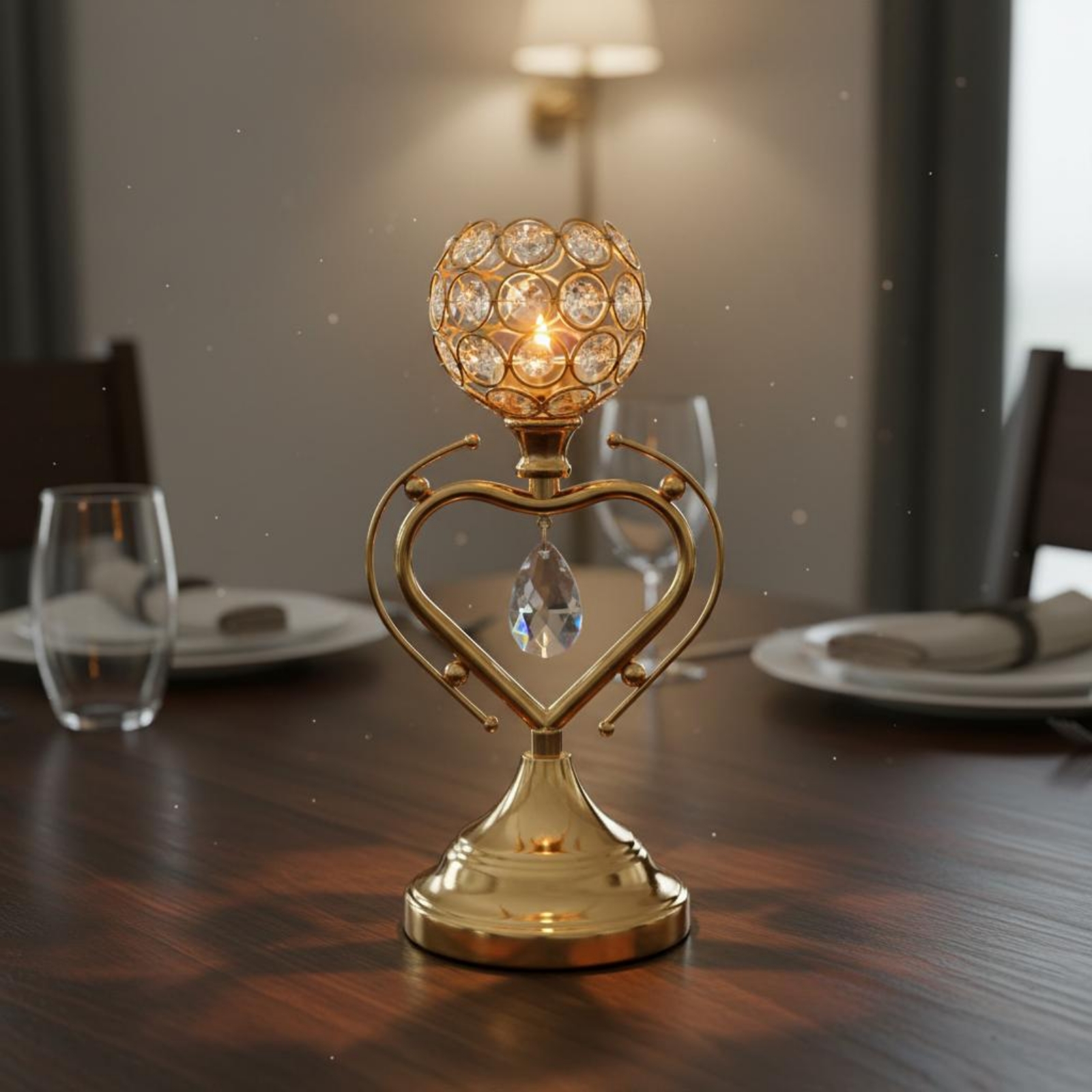 Gold Heart Candle Holder Roman - Home Decor Gold 리뷰 및 가격