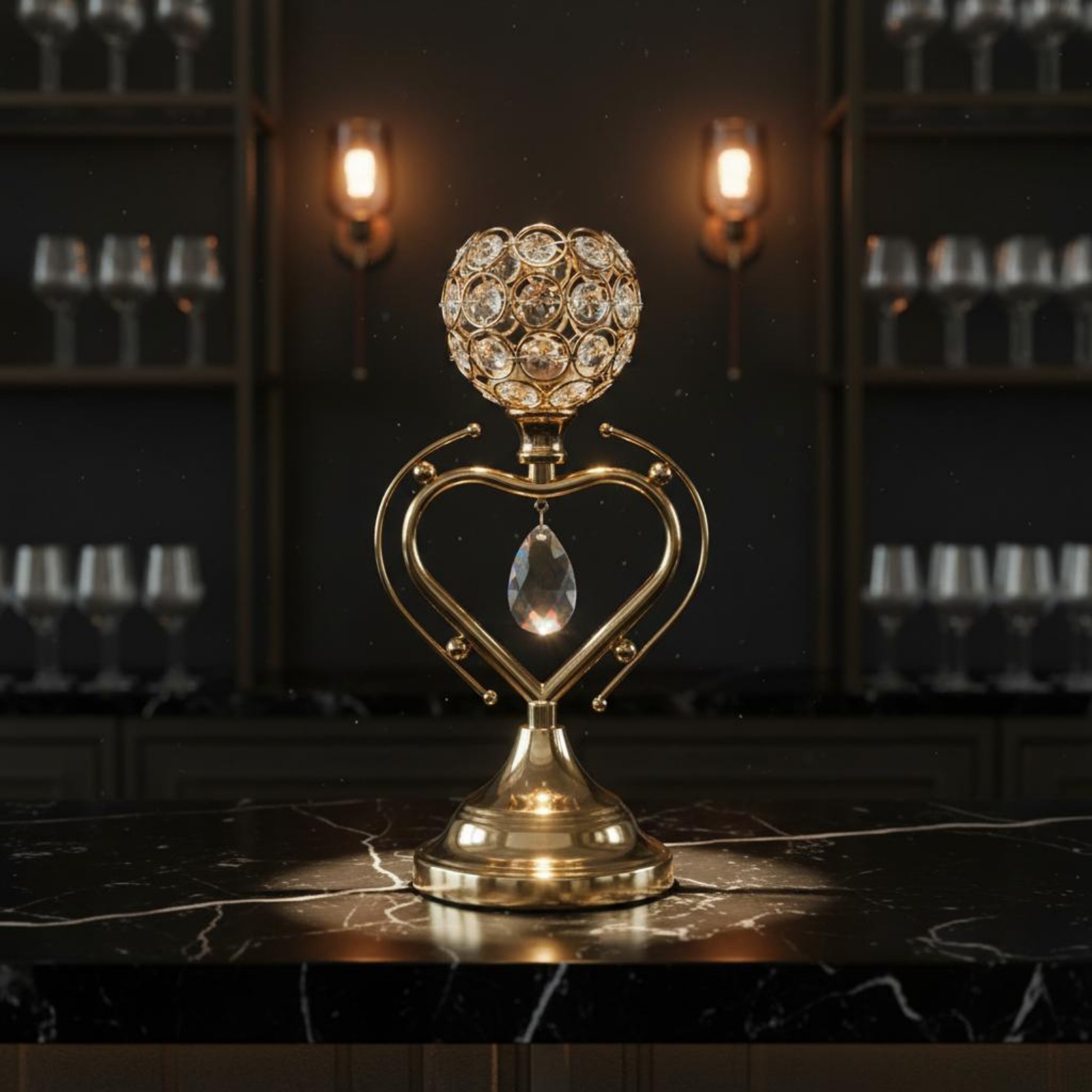 Gold Heart Candle Holder Roman - Home Decor Gold 리뷰 및 가격
