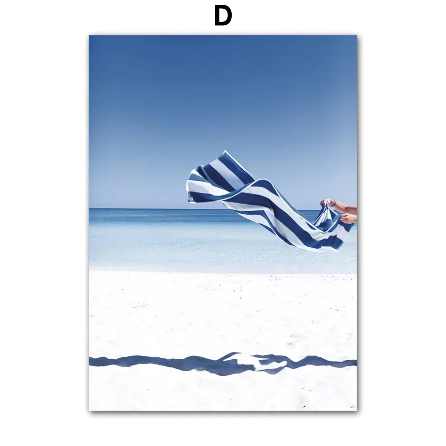 Blue Sea Sunshine Beach White  - Home Decor Minimal 리뷰 및 가격