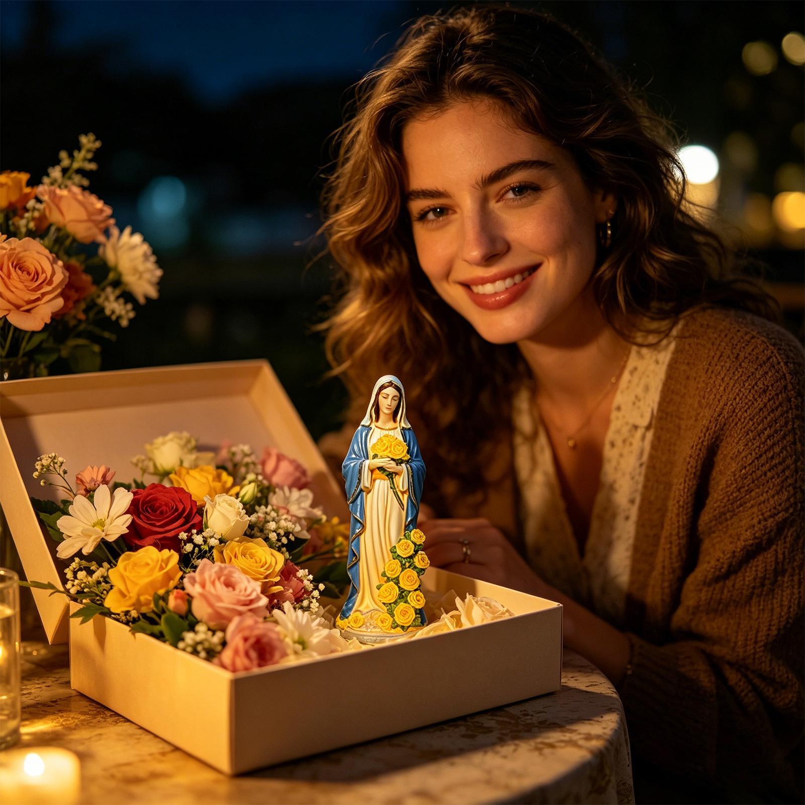 Virgin Mary Solar Statue Garde - Home Decor Outdoor 리뷰 및 가격