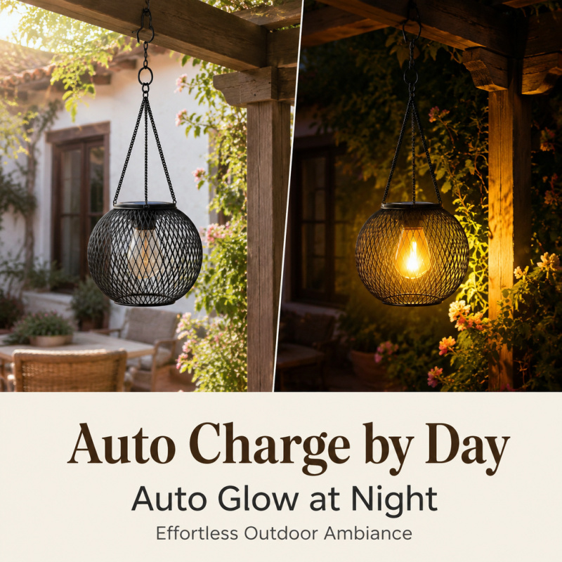 Solar Powered LED Hanging Floo - Home Decor Outdoor 리뷰 및 가격