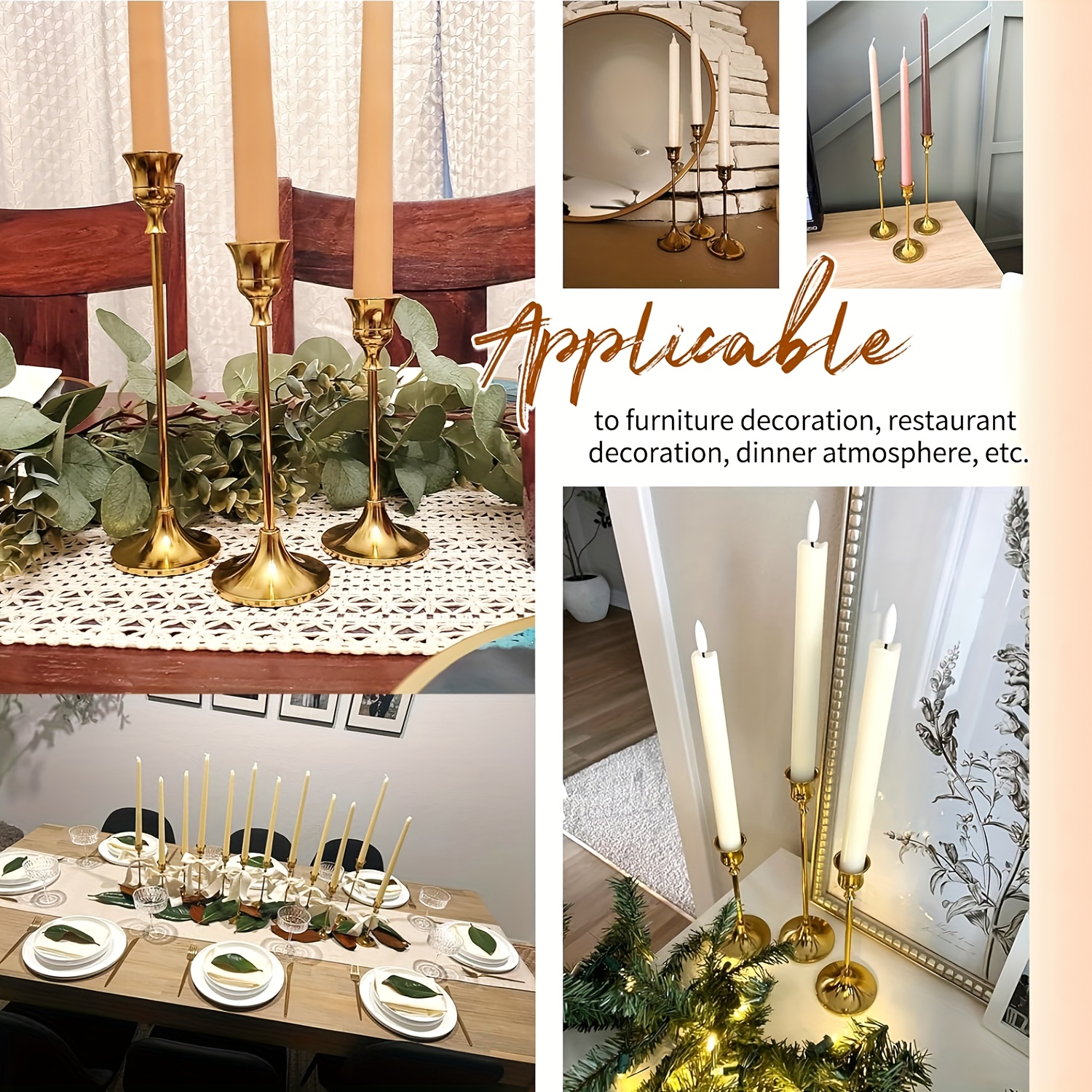 30/60pcs Golden Metal Candle H - Home Decor Glass 리뷰 및 가격