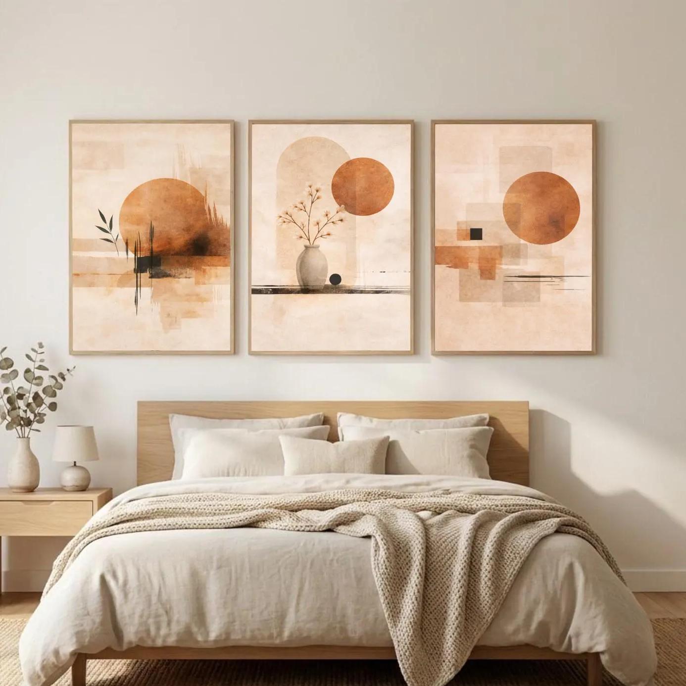 3PCS  Neutral Abstract Sun Pos - Home Decor Minimal 리뷰 및 가격