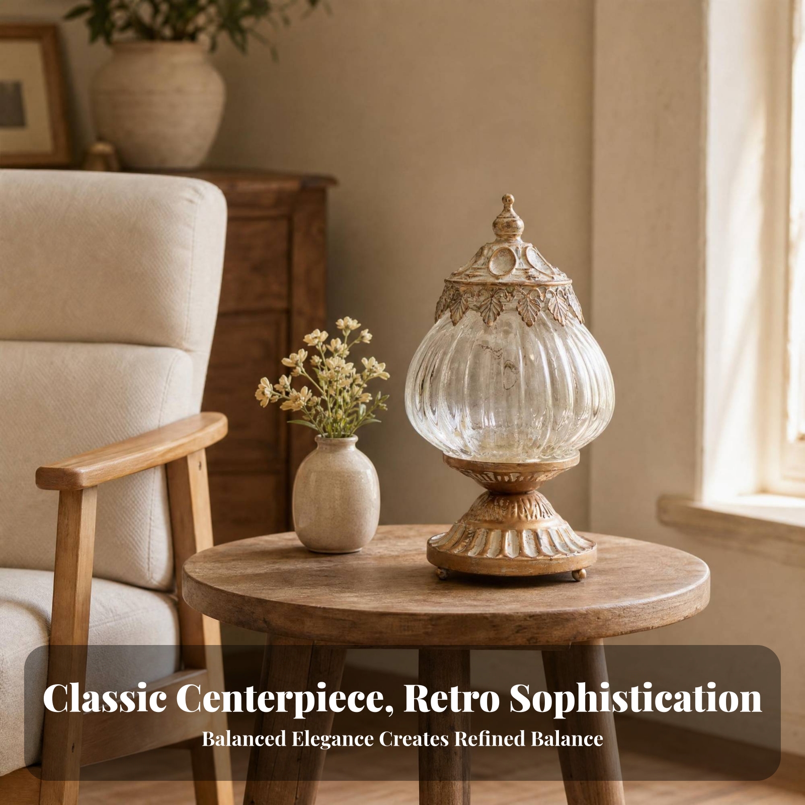 Vintage Ribbed Glass Lantern O - Home Decor Glass 리뷰 및 가격
