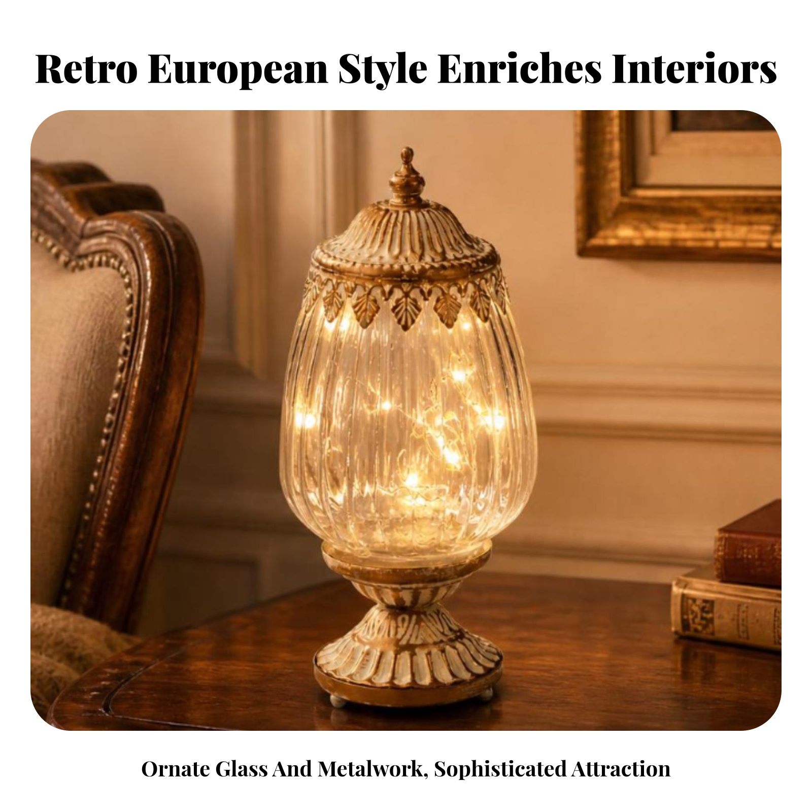 Vintage Ribbed Glass Lantern O - Home Decor Glass 리뷰 및 가격