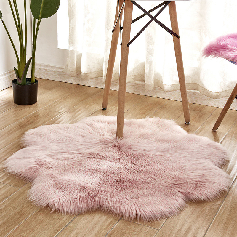 Plum Blossom Shape Soft Faux F - Cowhide Rug Faux 리뷰 및 가격