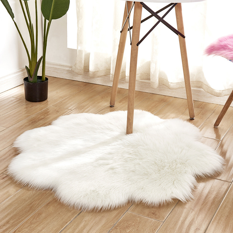 Plum Blossom Shape Soft Faux F - Cowhide Rug Faux 리뷰 및 가격