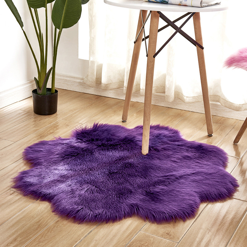 Plum Blossom Shape Soft Faux F - Cowhide Rug Faux 리뷰 및 가격