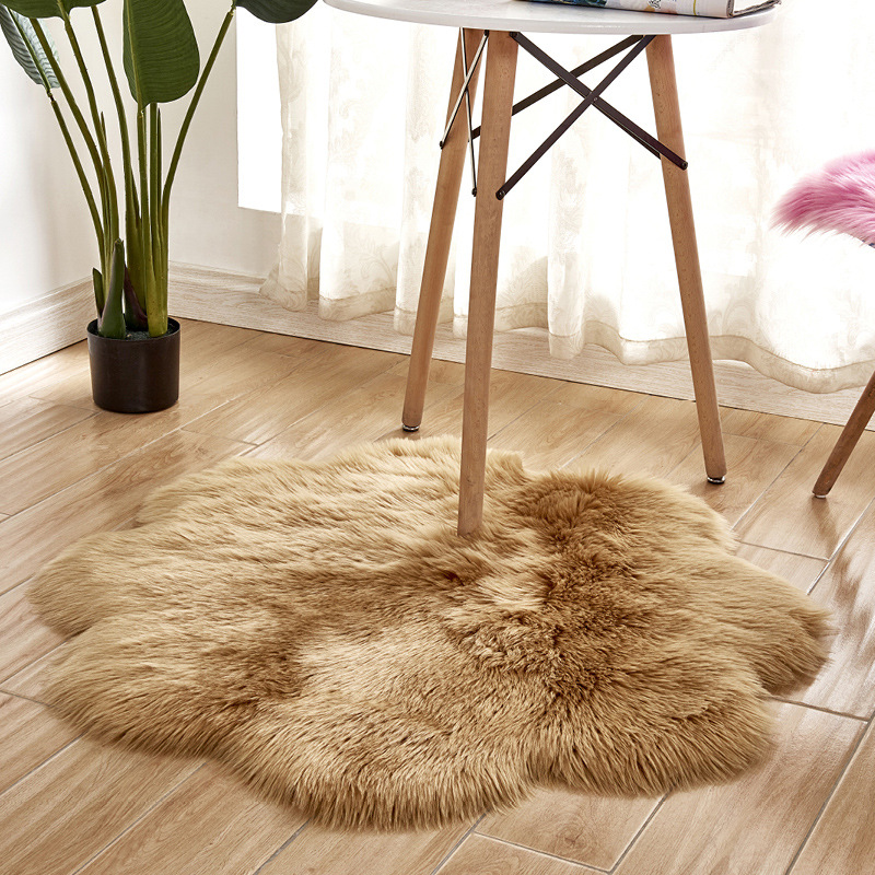 Plum Blossom Shape Soft Faux F - Cowhide Rug Faux 리뷰 및 가격