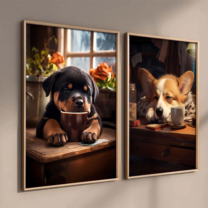 Cute Cozy Sleeping Dogs and Co - Germany Home Decor 리뷰 및 가격