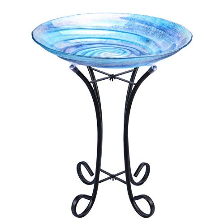 MUMTOP Outdoor Glass Birdbath  - Home Decor Outdoor 리뷰 및 가격