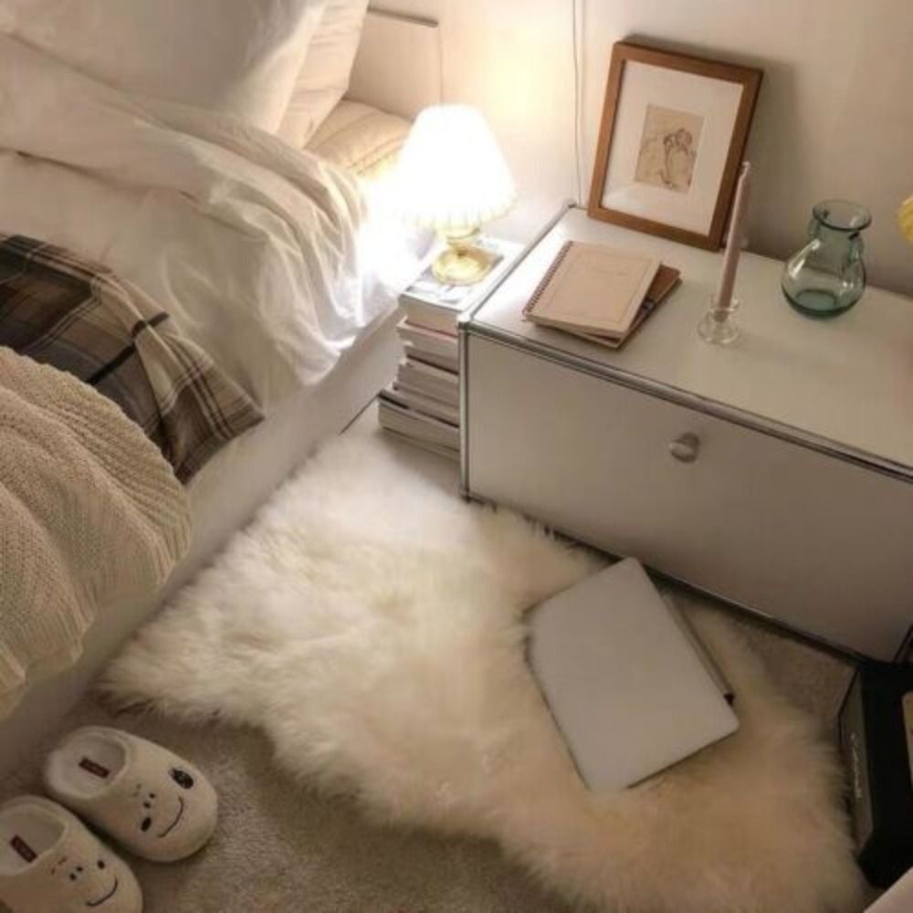 Imitation Wool Non Slip Fluffy - Cowhide Rug Faux 리뷰 및 가격