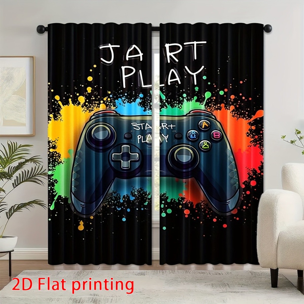 Gaming Curtain Gamer Video Gam - Home Decor Youtube Videos 리뷰 및 가격