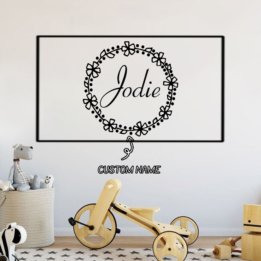 1PC Lovely Wreath Custom Text  - Home Decor Sticker 리뷰 및 가격